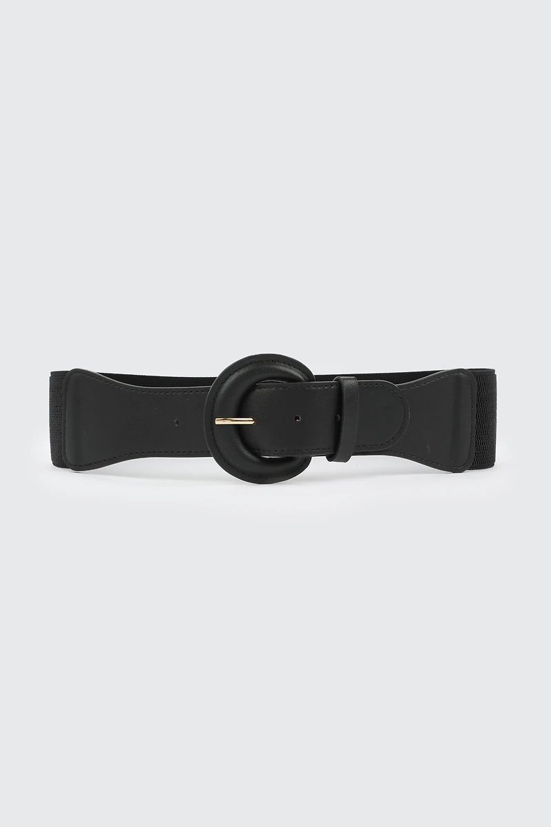 Ardene Monochrome Corset Belt in Black | Size Small | Polyester
