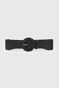Ardene Monochrome Corset Belt in Black | Size Small | Polyester