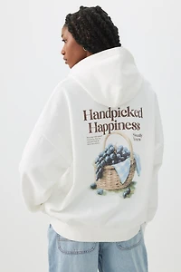 Chandail à capuchon graphique délav