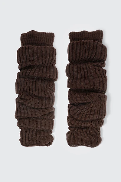 Ardene Over-the-Knee Leg Warmers in Brown | 100% Acrylic