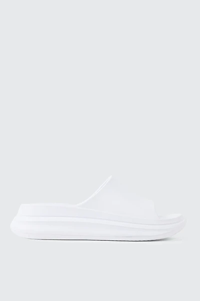 Ardene Thick Sole Slides in White | Size