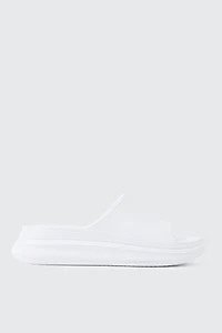 Ardene Thick Sole Slides in White | Size