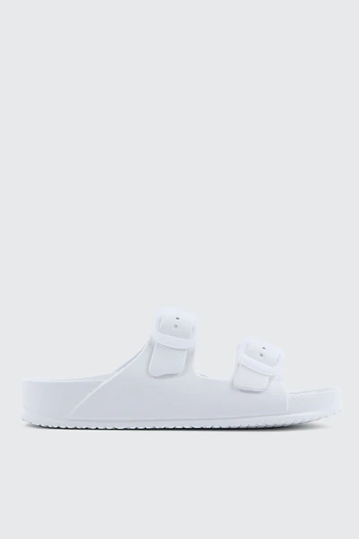 Ardene Two-Strap Slide Sandals in White | Size