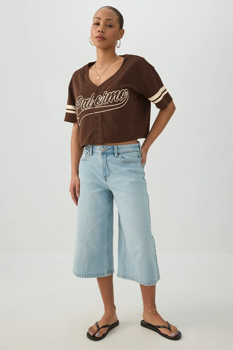 T-shirt de baseball en maille