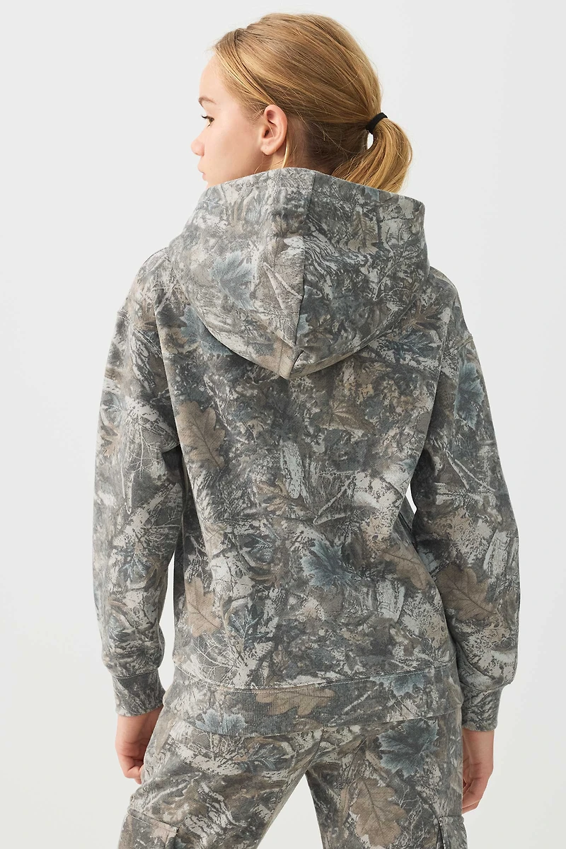 Chandail à capuchon camouflage