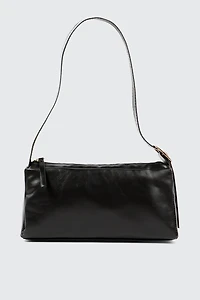 Ardene Faux Leather Shoulder Bag in Black | Faux Leather/Polyester