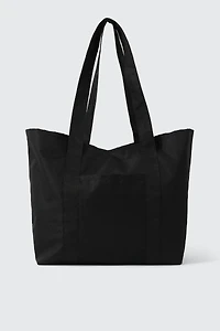 Ardene Large Canvas Tote Bag in Black | 100% Recycled Polyester | Eco-Conscious