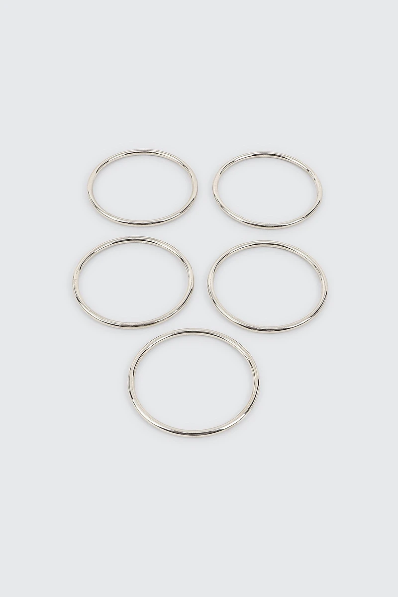 Lot de 5 bracelets rigides tubulaires