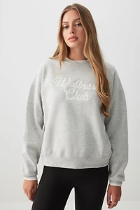 Chandail à col rond en molleton graphique