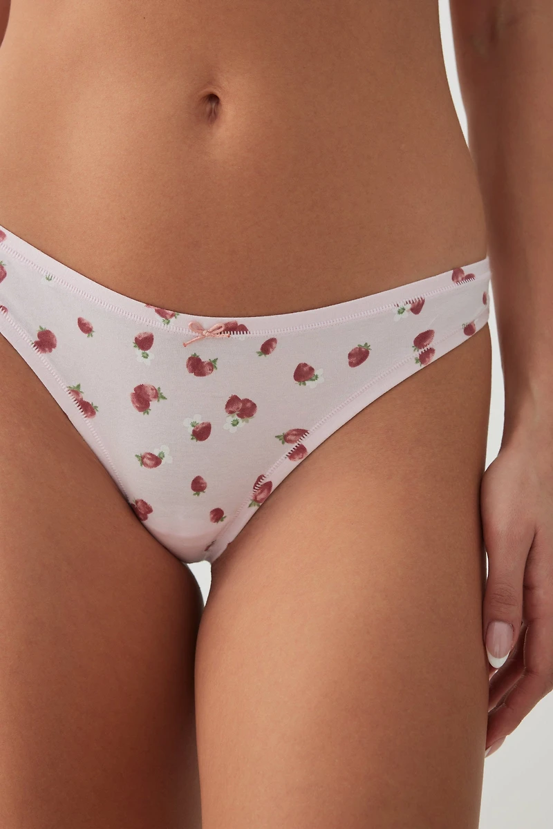Culotte tanga en coton tout-aller