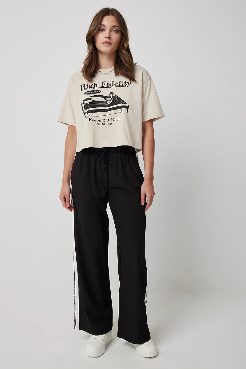 T-shirt carré court graphique