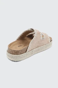 Sandales espadrilles à double boucle