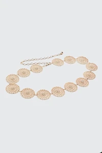 Ceinture en chaîne à médaillons