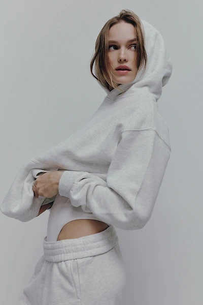 Ardene MADESOFT Fleece Hoodie in Fog Grey | Size | Polyester/Cotton | Eco-Conscious