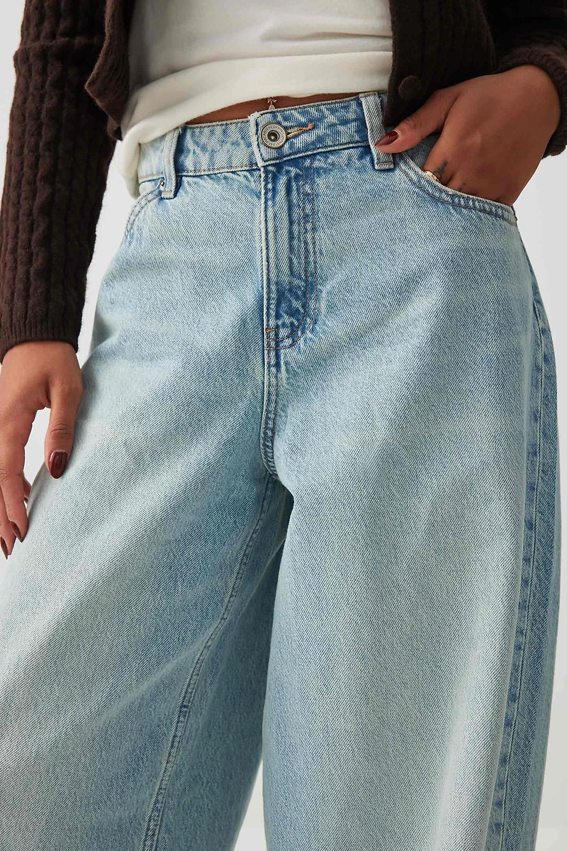 Jean décontracté à jambe large