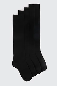 Ardene 2-Pack Knee High Socks in Black | Polyester/Spandex
