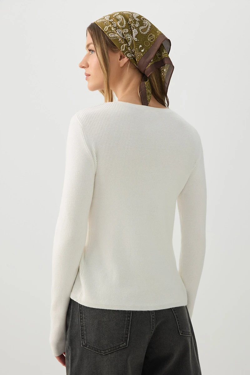 Cardigan noué à l'avant