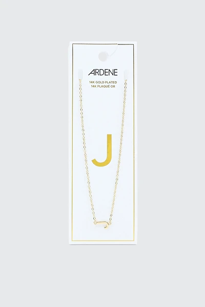 Ardene 14K Gold Plated Initial J Necklace