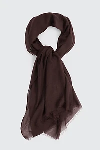 Ardene Solid Lightweight Scarf in Brown | Polyester