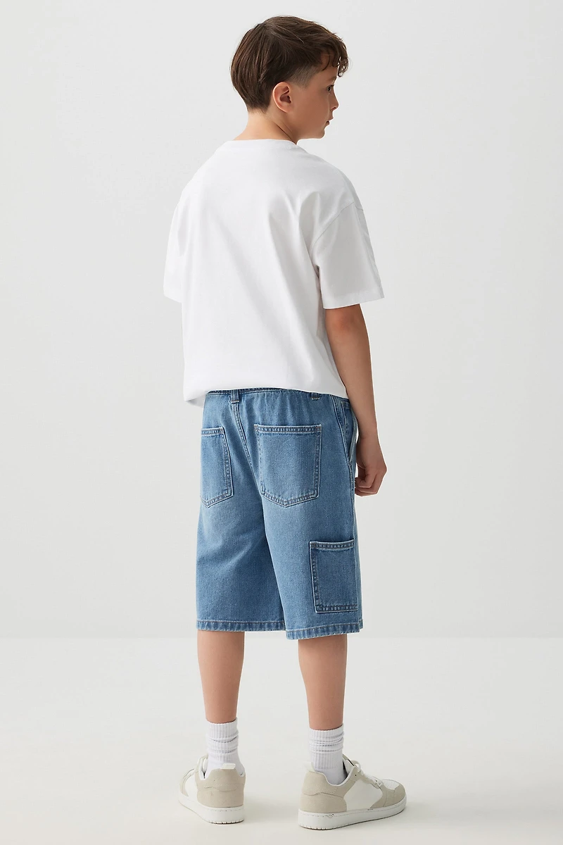 Bermuda menuisier en denim