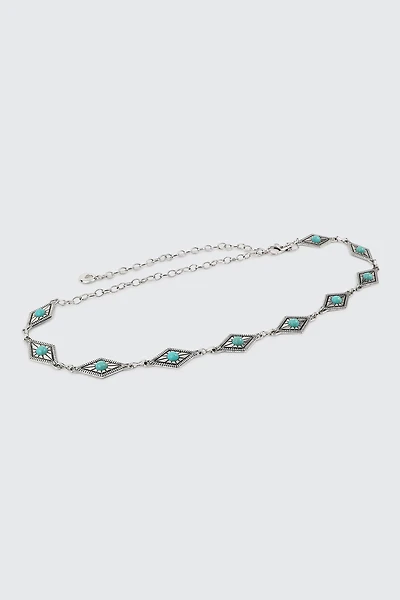 Ardene Diamond Chain Belt with Stones in Silver