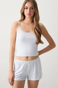 Ardene Graphic Super Soft PJ Set in Light Blue | Size | Polyester/Spandex | Eco-Conscious