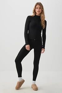 Haut à glissière doublé en fausse fourrure