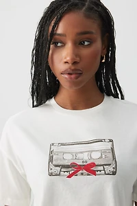 T-shirt graphique à bordure brute