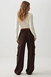 Pantalon de jogging cargo à jambe large