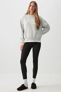 Chandail à col rond en molleton graphique