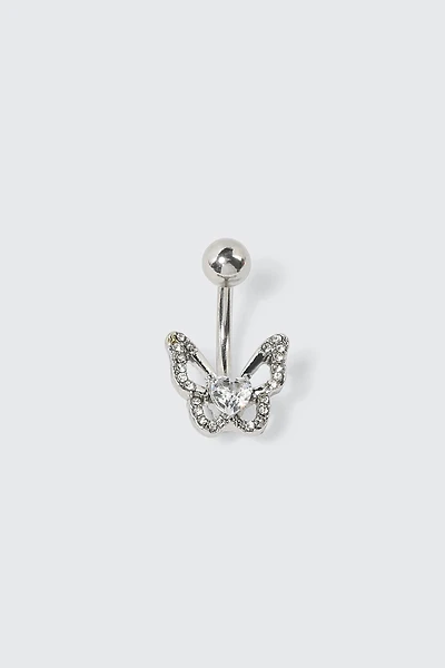 Ardene Butterfly Navel Piercing in Silver