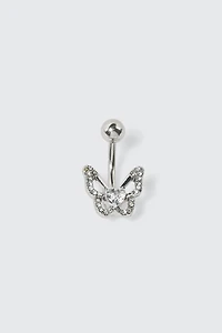 Ardene Butterfly Navel Piercing in Silver