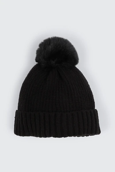 Ardene Beanie with Pompom in | Polyester/Elastane