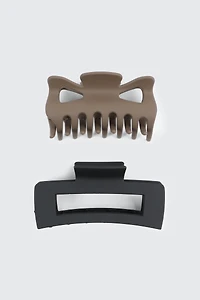 Ardene 2-Pack Hair CLaws in Brown