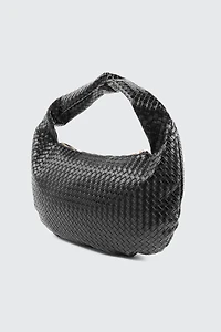 Sac d'épaule tressé en faux cuir