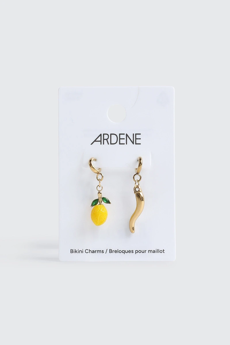 Duo de breloques pour maillot citron et corne