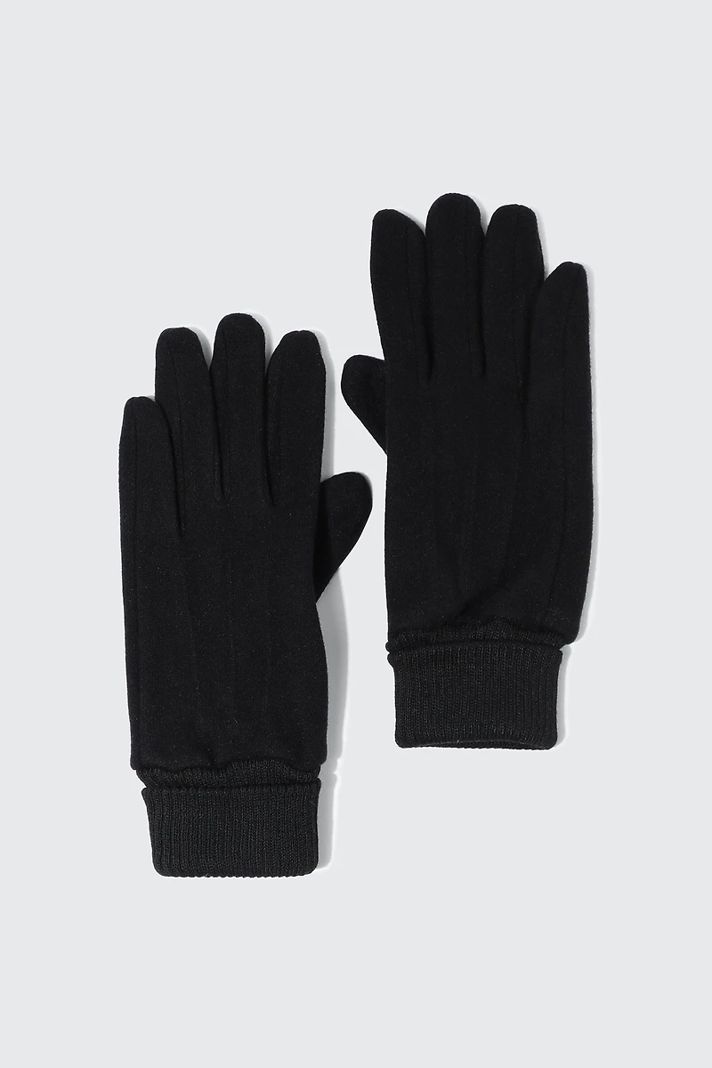 Ardene Touch Screen Gloves in Black | Polyester