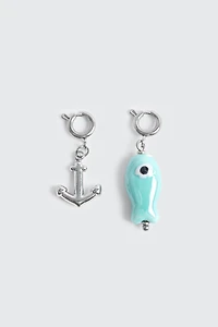 Duo de breloques pour maillot poisson et ancre