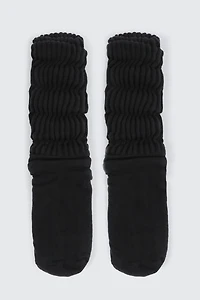 Ardene Slouchy Boot Socks in Black | Polyester/Spandex
