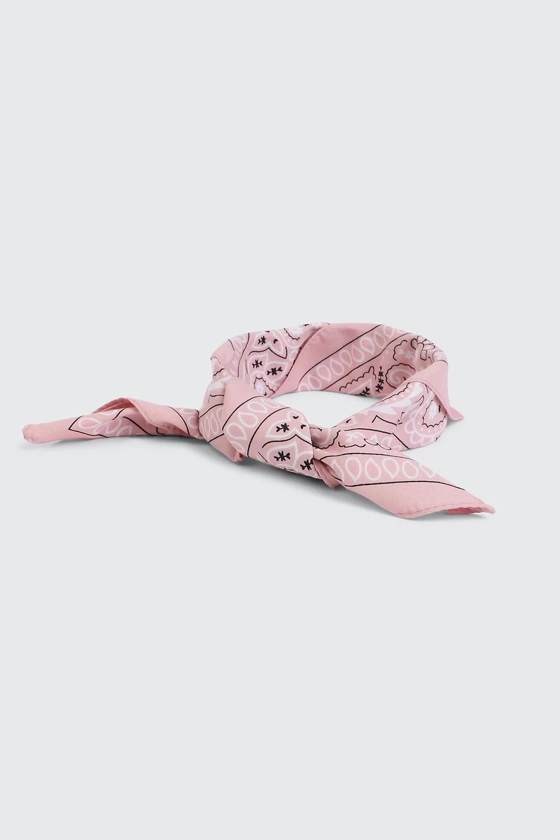Ardene Paisley Bandana in Light Pink | Polyester