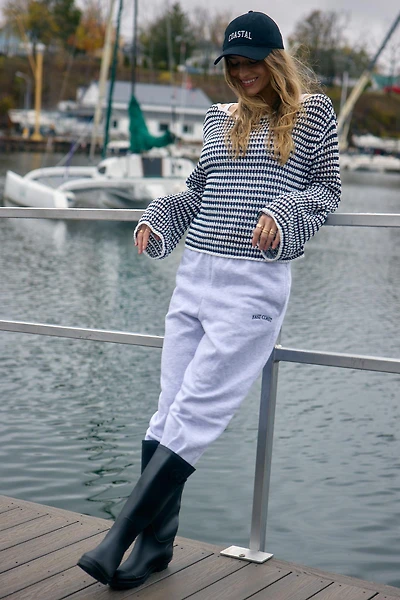 Ardene Printed Sweatpants in Light Grey | Size | Polyester/Cotton | Fleece-Lined