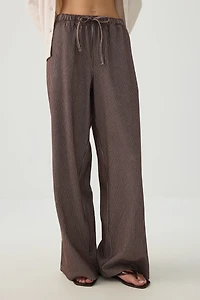 Pantalon large texturé