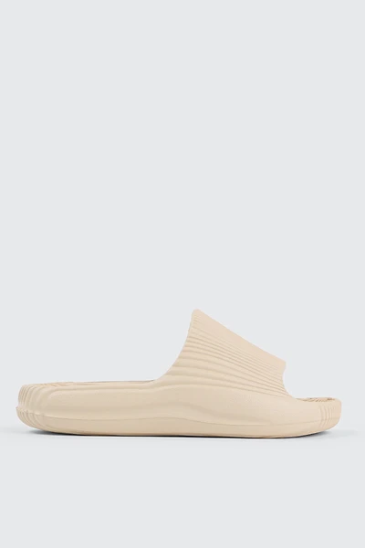 Ardene Textured Slides in Beige | Size