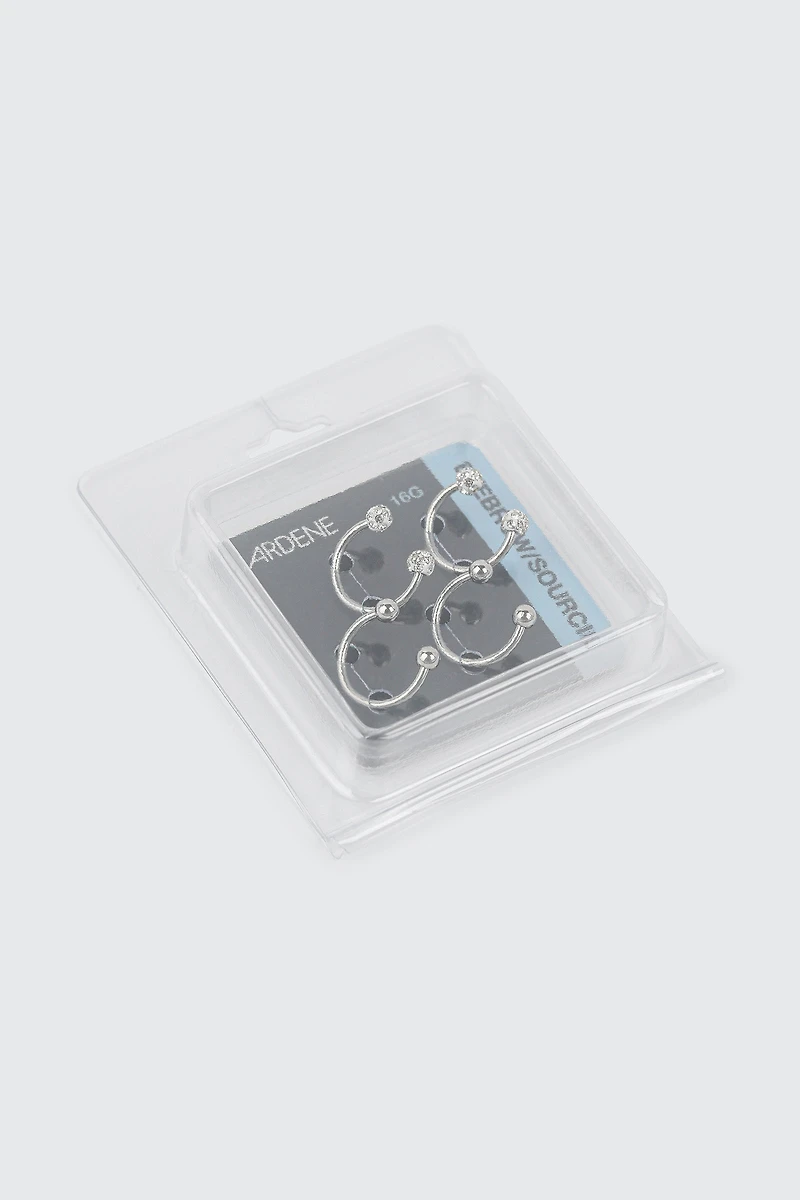 Lot de 4 perçages de sourcil fers à cheval