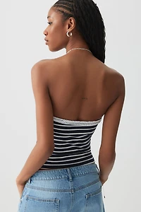 Haut tube rayé à boucle