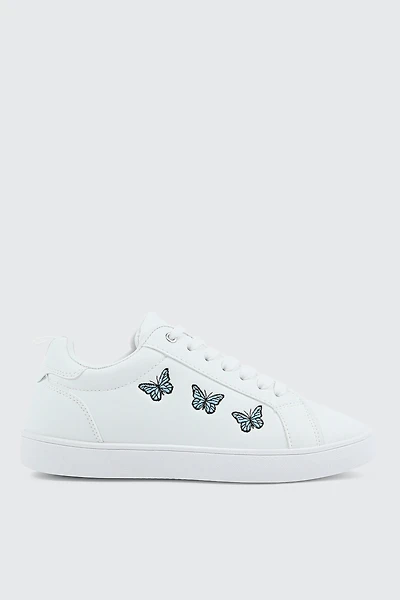 Ardene White Lace Up Sneakers | Size | Eco-Conscious