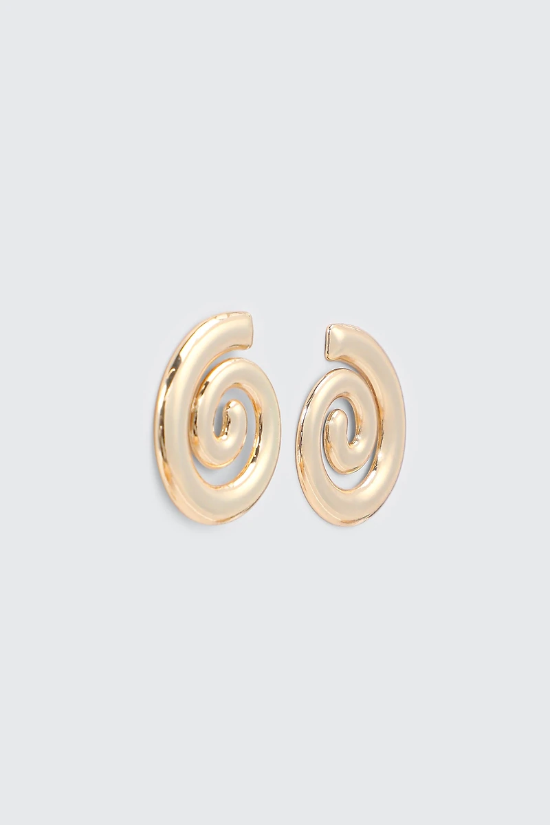 Ardene Swirl Earrings in Gold | Stainless Steel