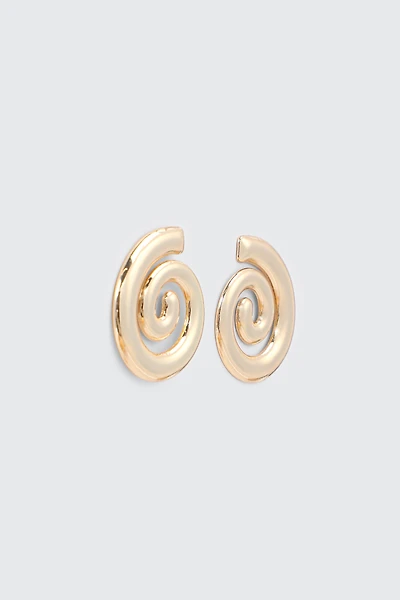 Ardene Swirl Earrings in Gold | Stainless Steel