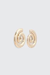 Ardene Swirl Earrings in Gold | Stainless Steel