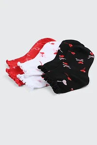 3 paires de chaussettes à cœurs et suçons